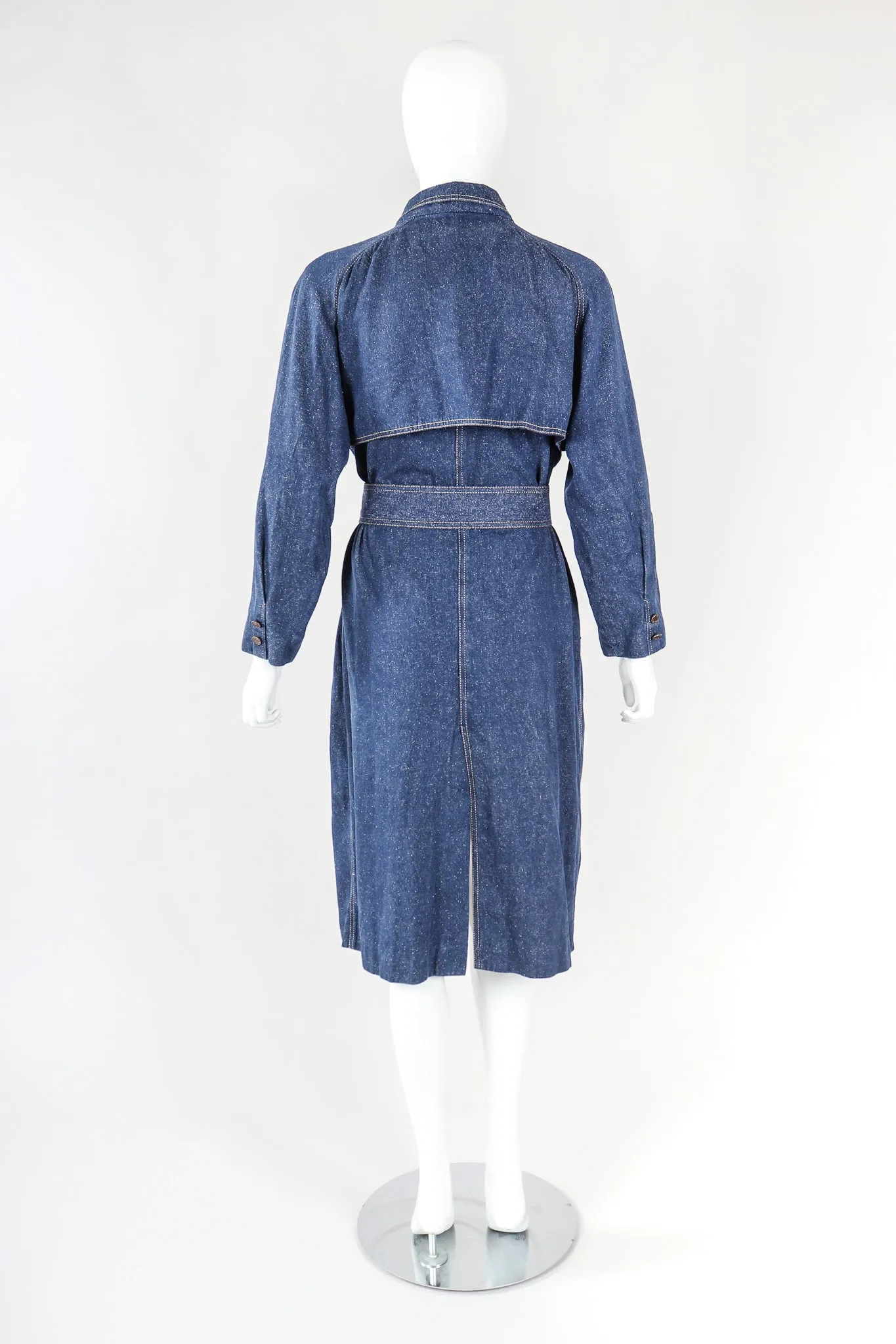 Double Breasted Denim Cocoon Coat