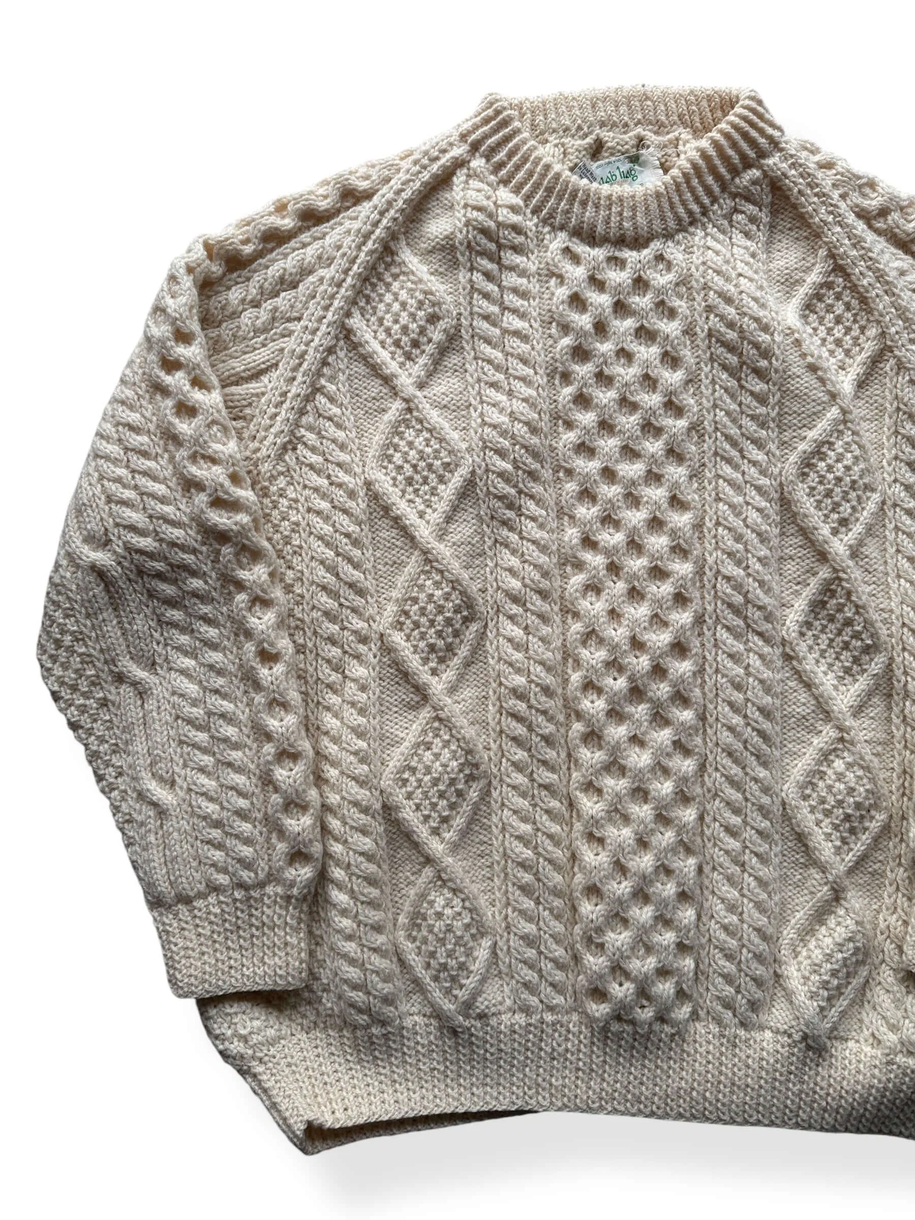 Vintage Sliab Liag Irish Cable Knit Aran Fishermans Sweater SZ XL