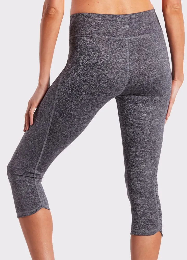 Yoga Pants Grey Marl Crop